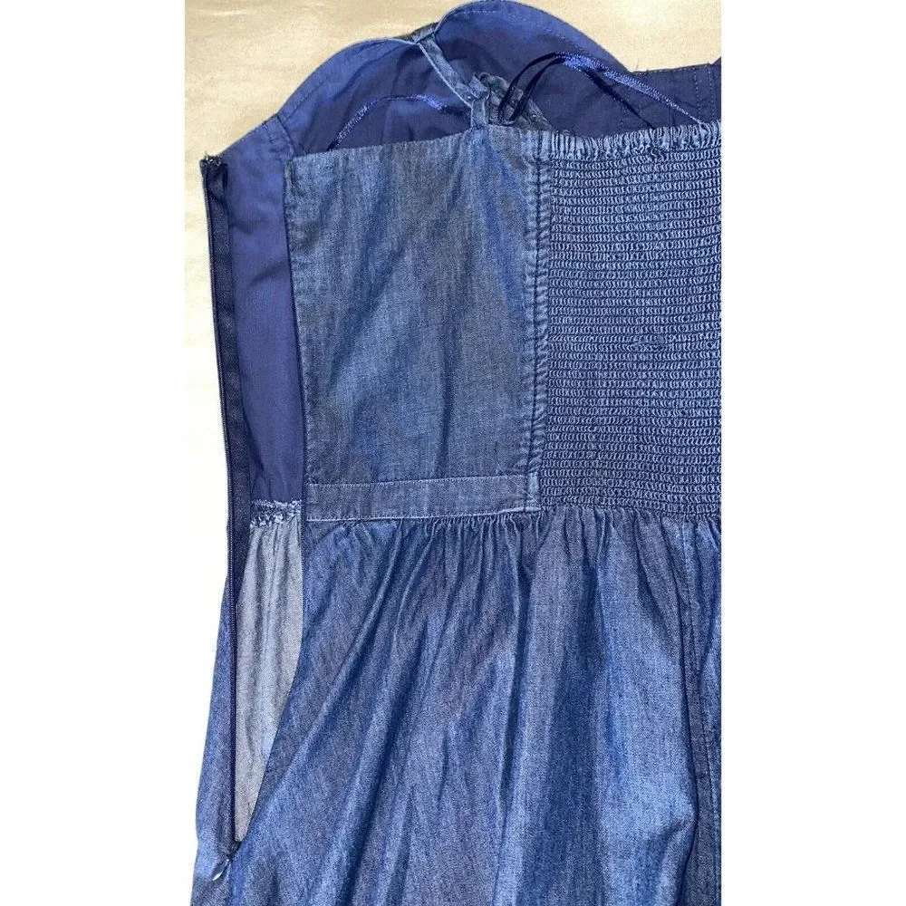 Lauren Conrad Chambray Bustier Dress Size 14 NWT - Picture 11 of 11